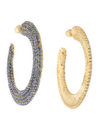 Cult Gaia Crystal Mira Hoop Earrings