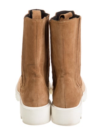 Cult Gaia Suede Colorblock Pattern Rain Boots