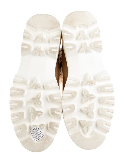 Cult Gaia Suede Colorblock Pattern Rain Boots