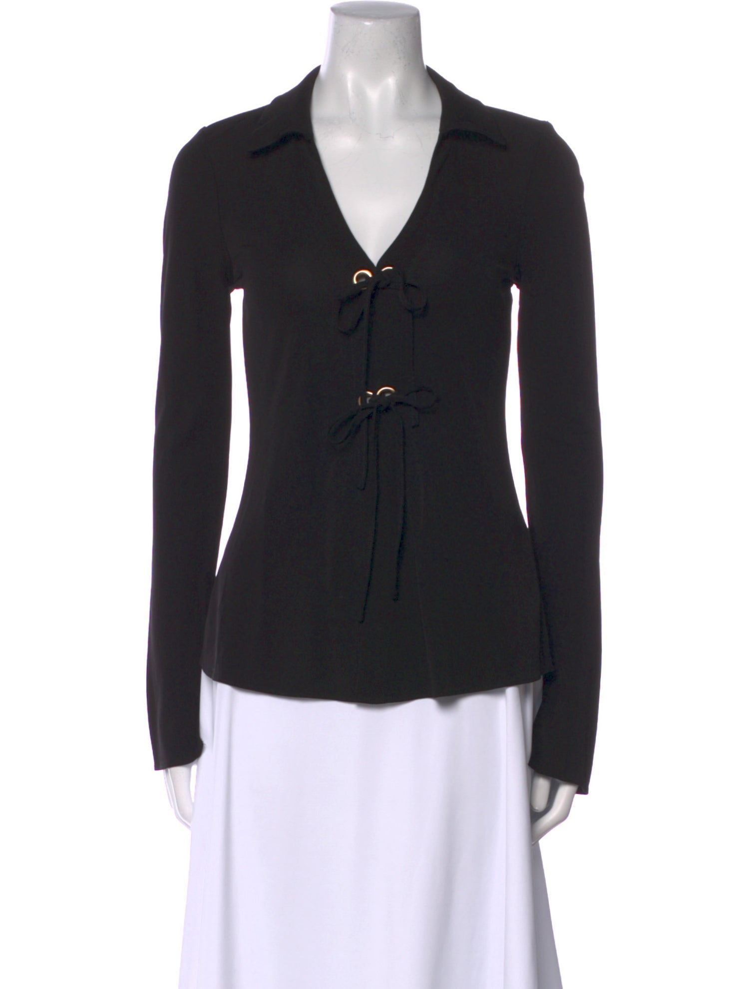 Cult Gaia V-Neck Long Sleeve Polo w/ Tags