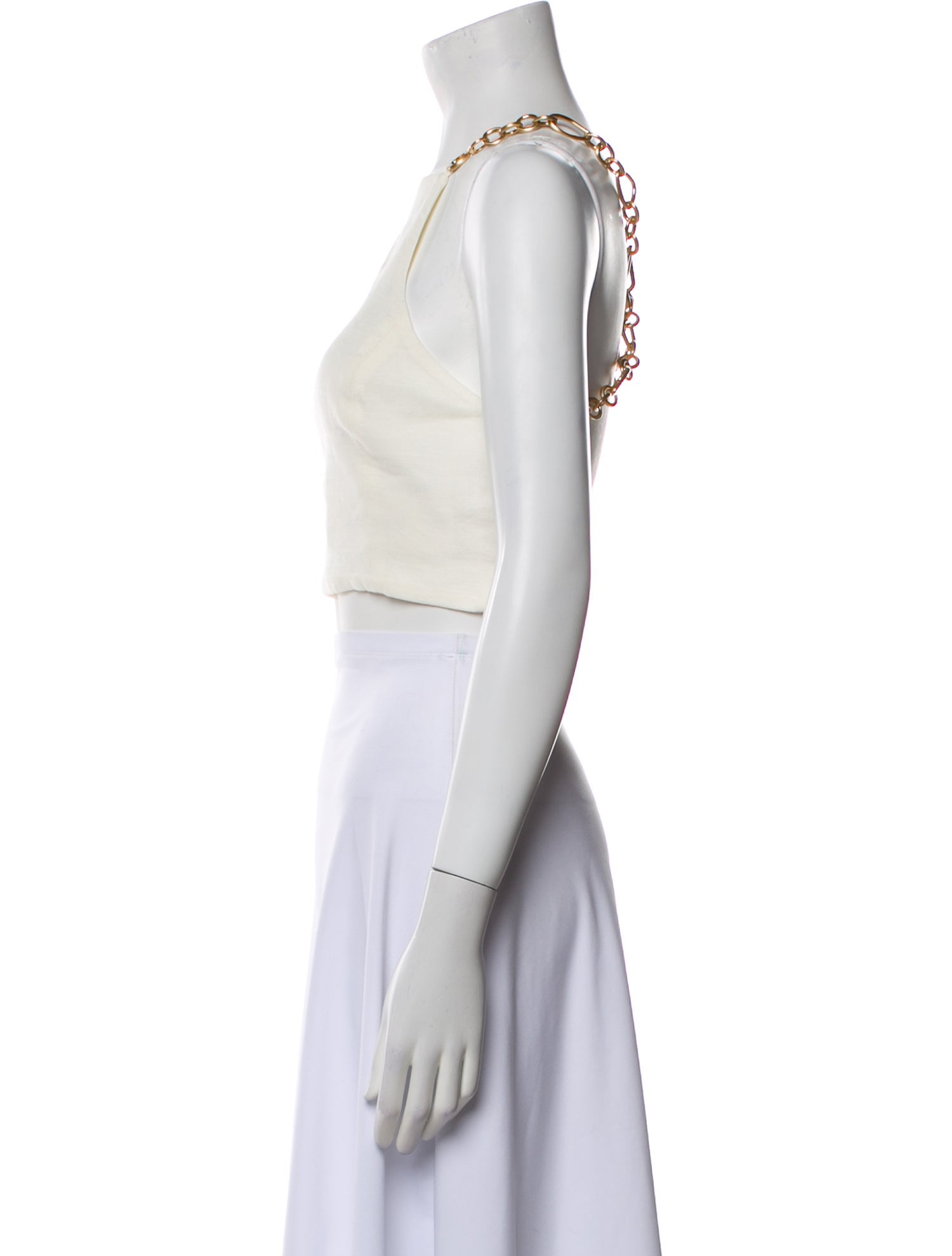 Cult Gaia Square Neckline Sleeveless Crop Top
