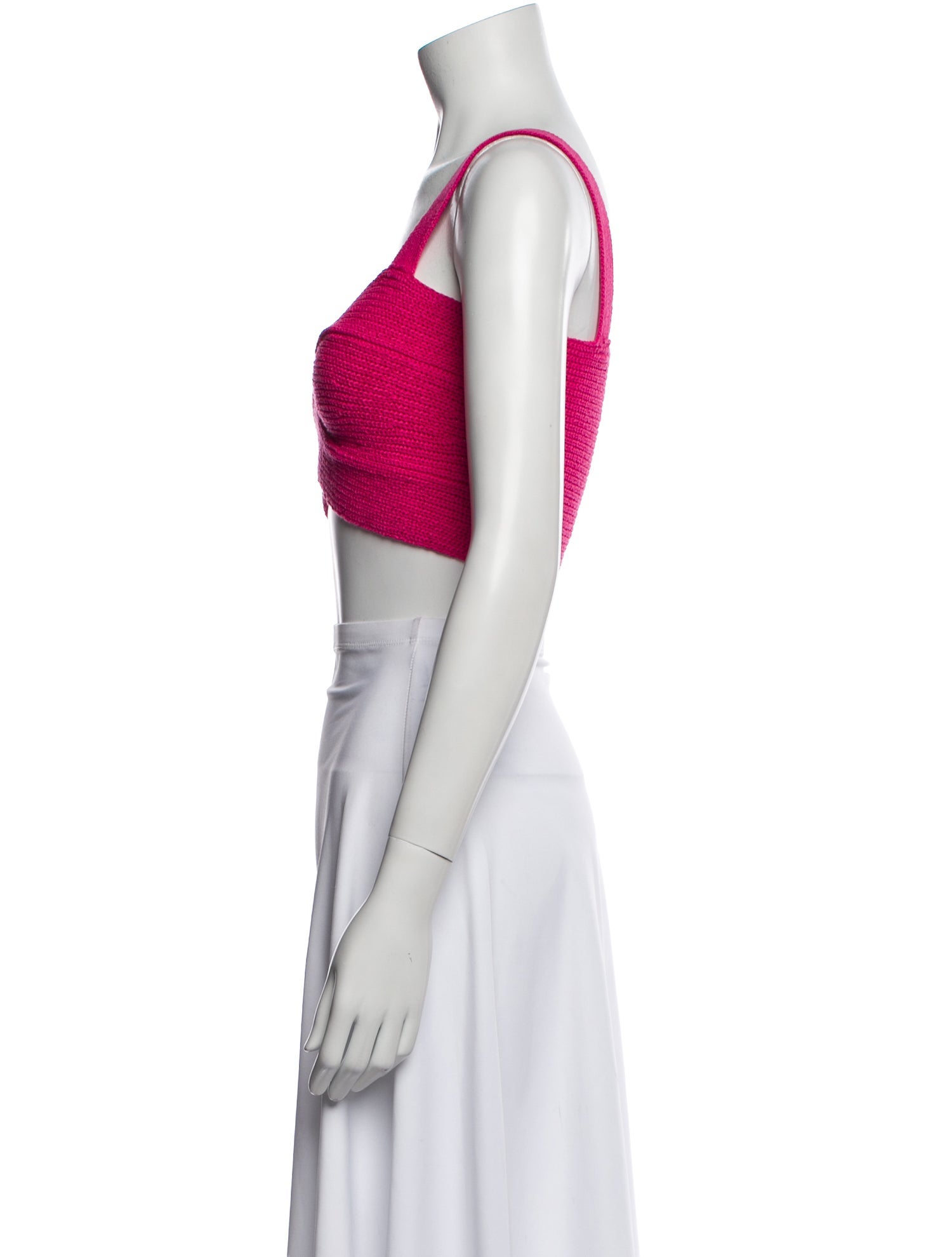Cult Gaia Square Neckline Sleeveless Crop Top