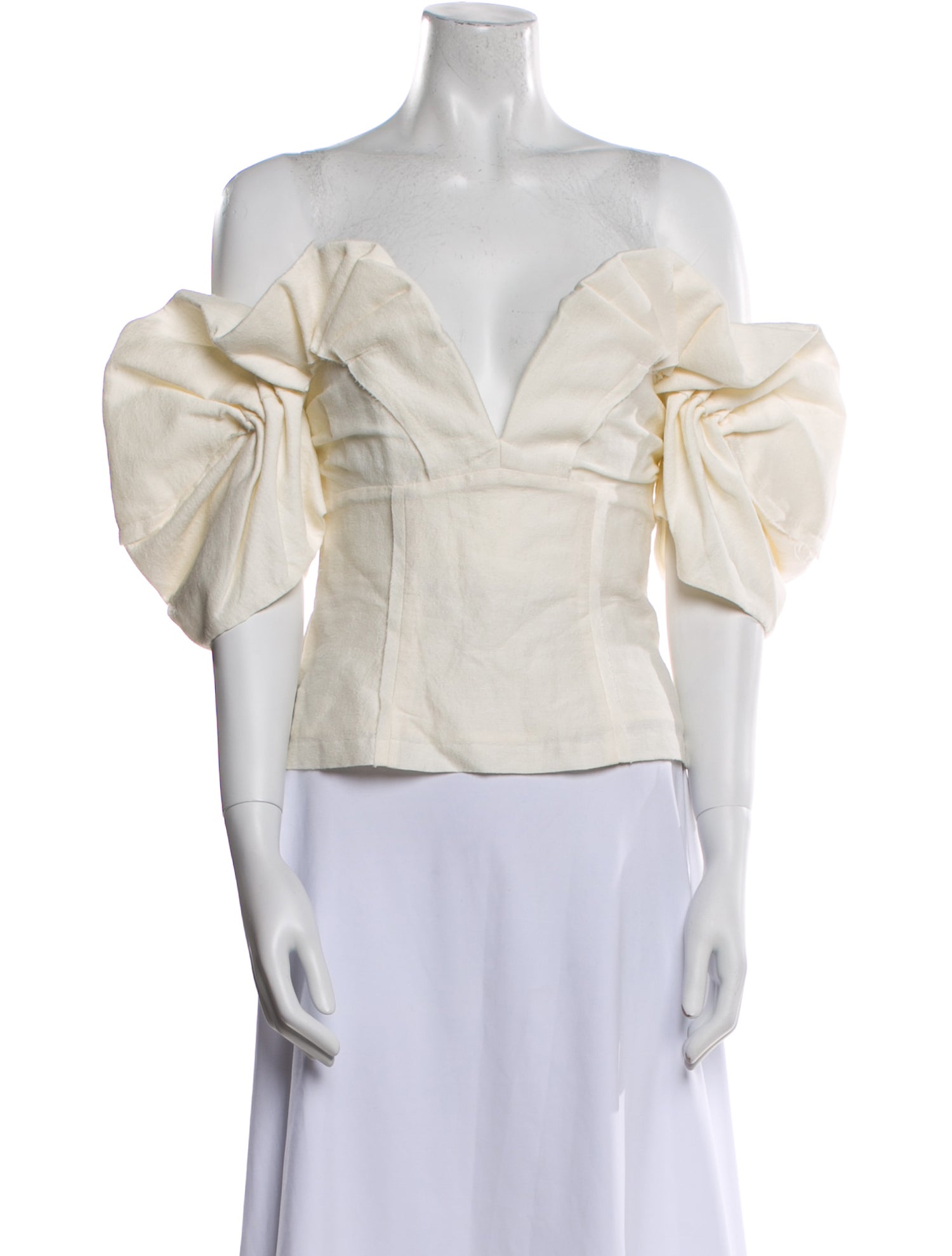 Cult Gaia Off-The-Shoulder Three-Quarter Sleeve Crop Top w/ Tags