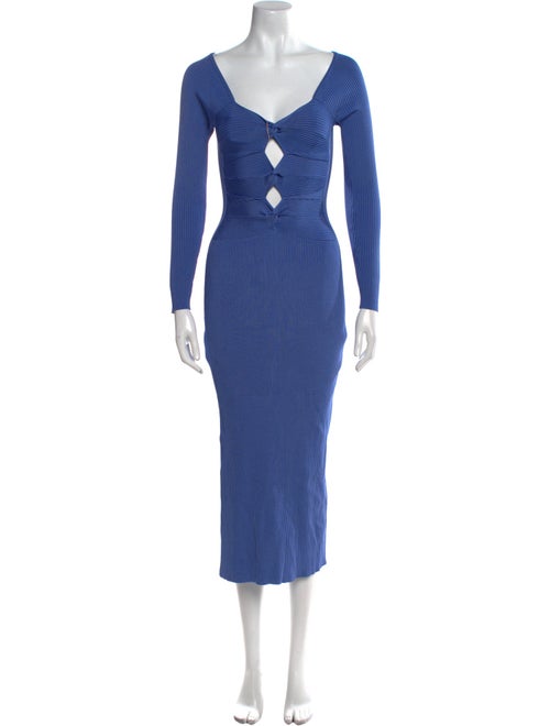 Cult Gaia V-Neck Midi Length Dress