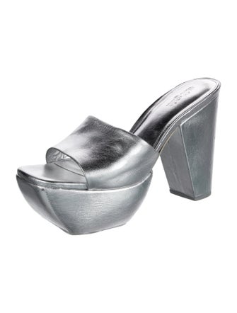 Cult Gaia Leather Slides