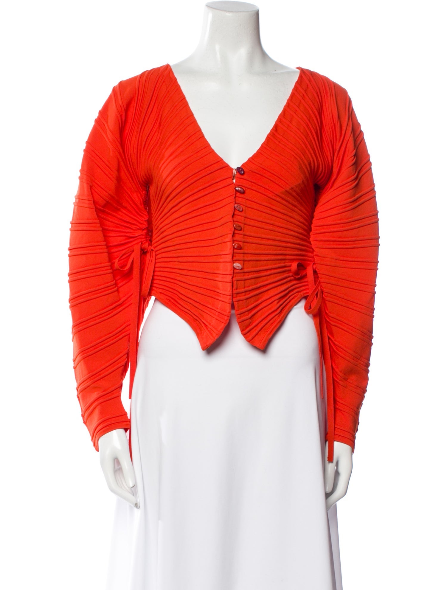 Cult Gaia V-Neck Long Sleeve Crop Top w/ Tags