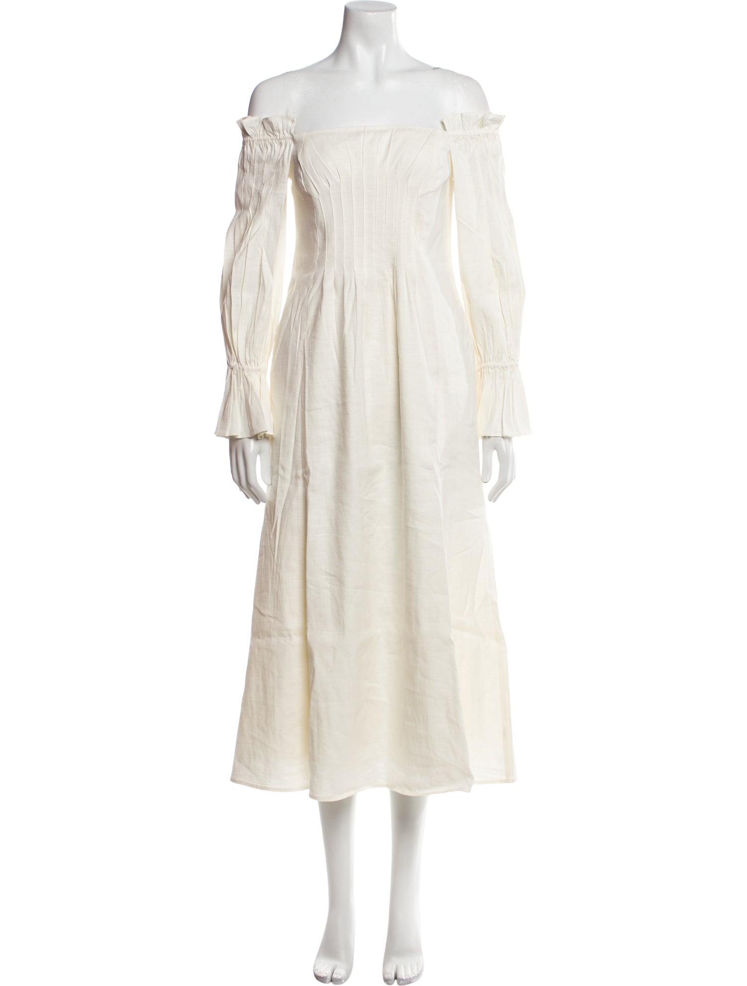 Cult Gaia Off-The-Shoulder Midi Length Dress