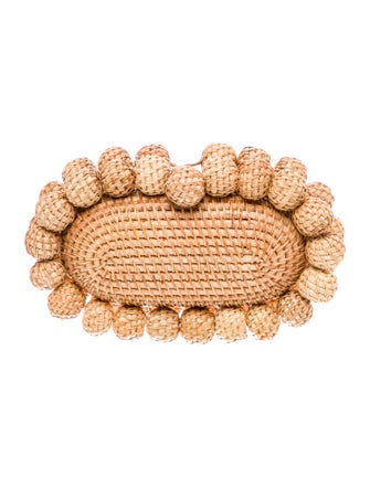 Cult Gaia Wicker Minaudière