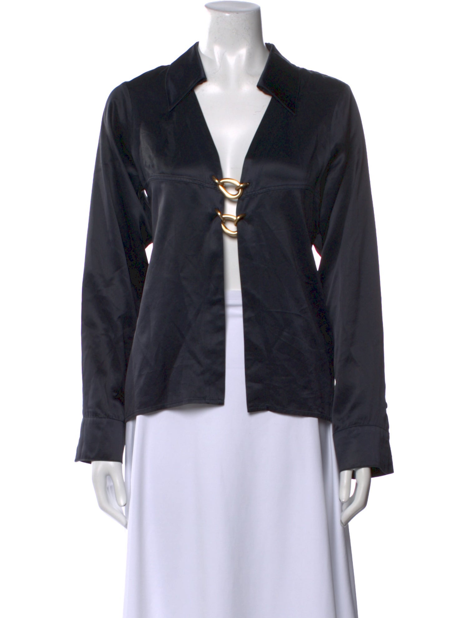 Cult Gaia V-Neck Long Sleeve Blouse