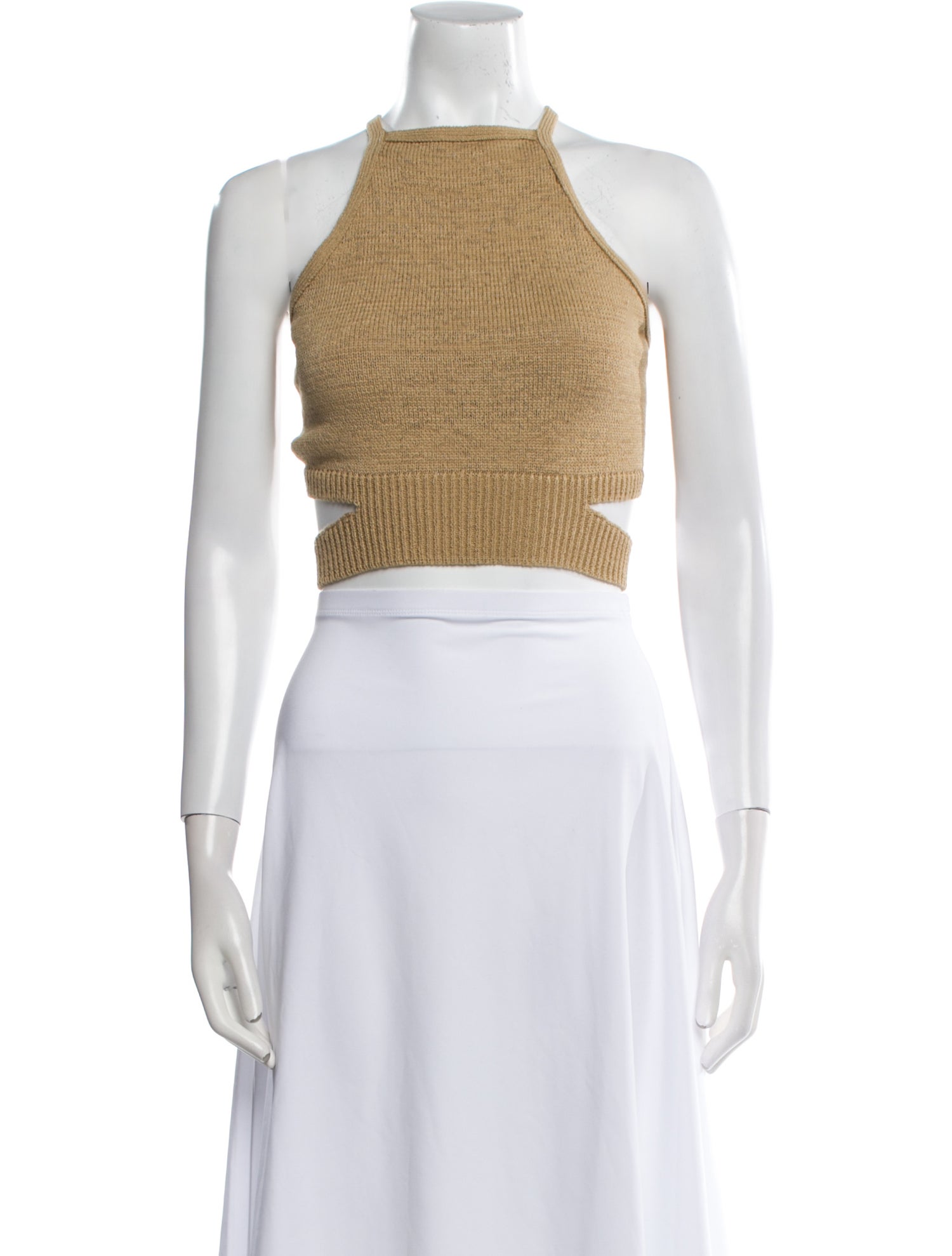 Cult Gaia Square Neckline Sleeveless Crop Top