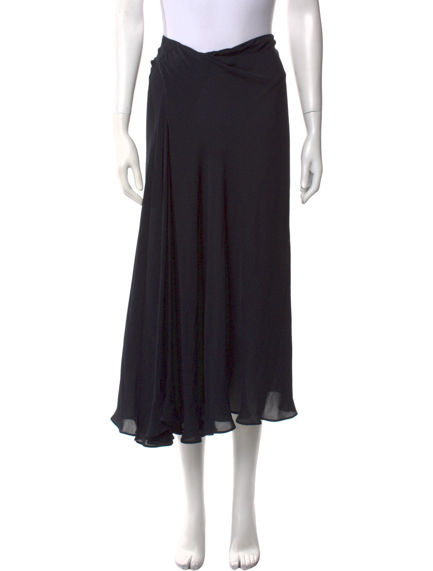 Cult Gaia Silk Midi Length Skirt