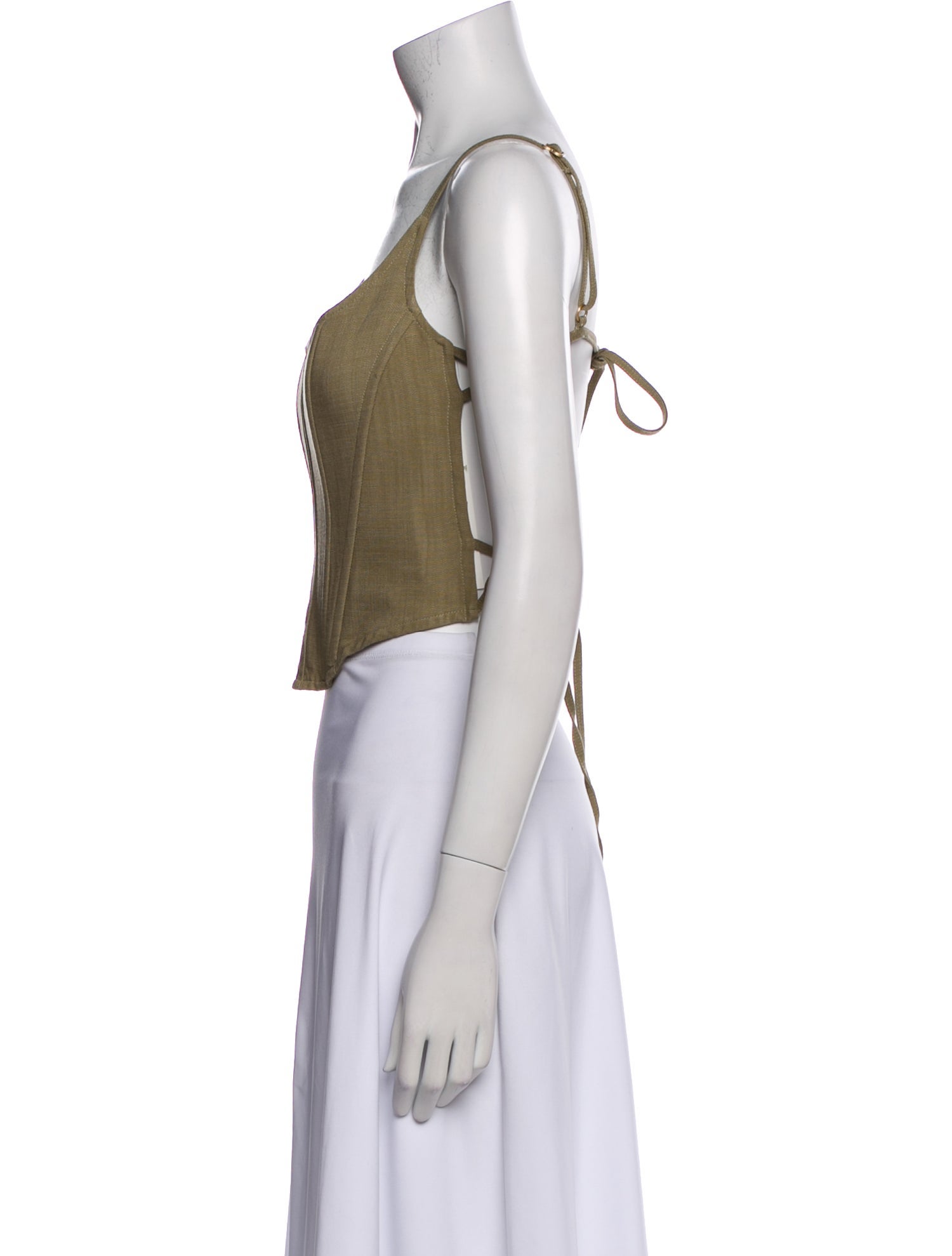 Cult Gaia Scoop Neck Sleeveless Crop Top