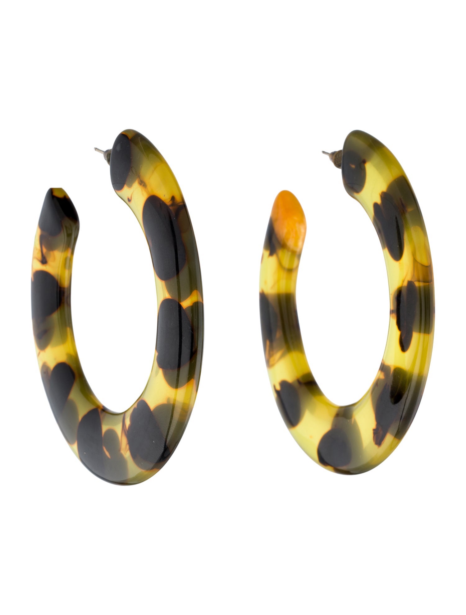 Cult Gaia Acrylic Kennedy Hoop Earrings