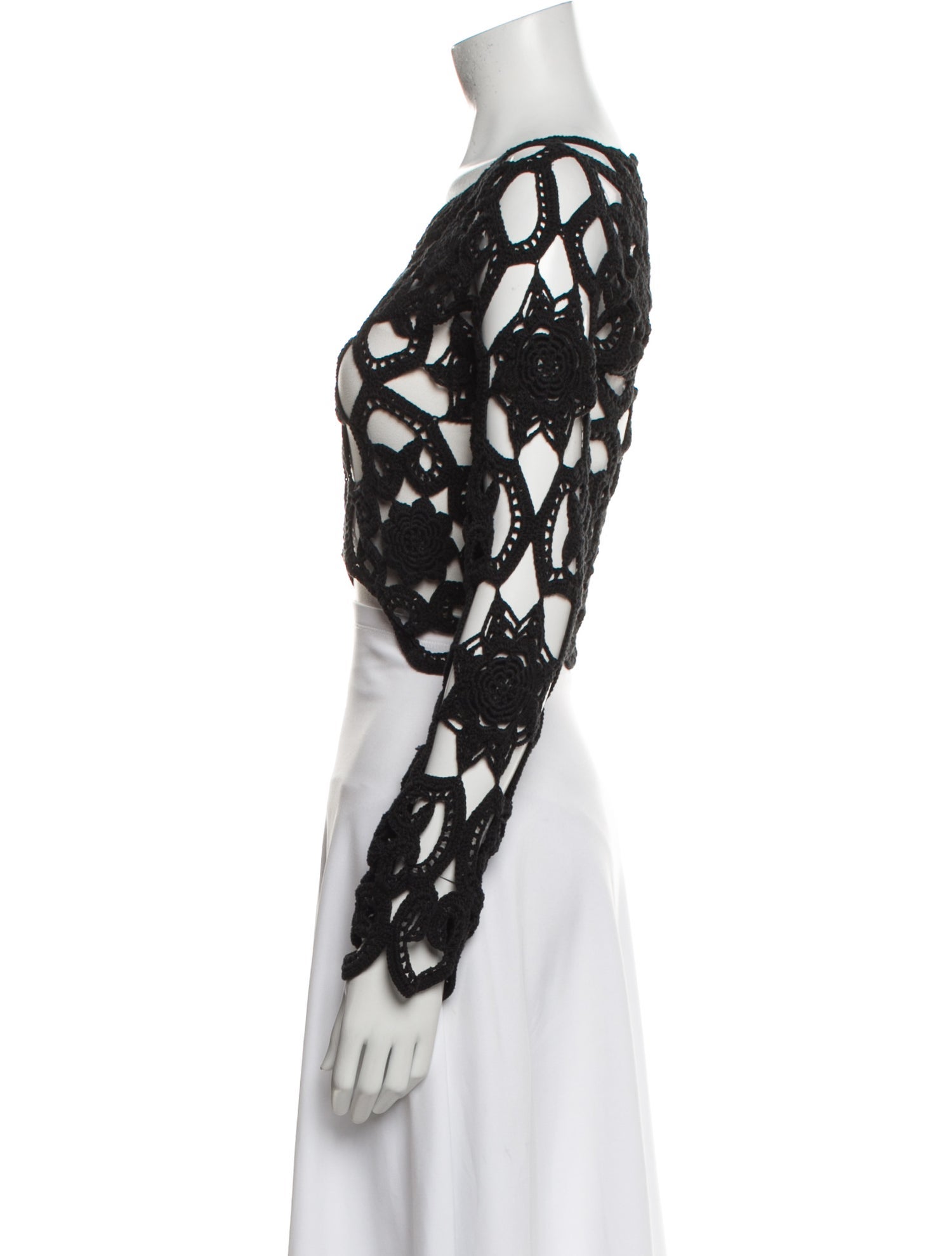 Cult Gaia Printed V-Neck Crop Top