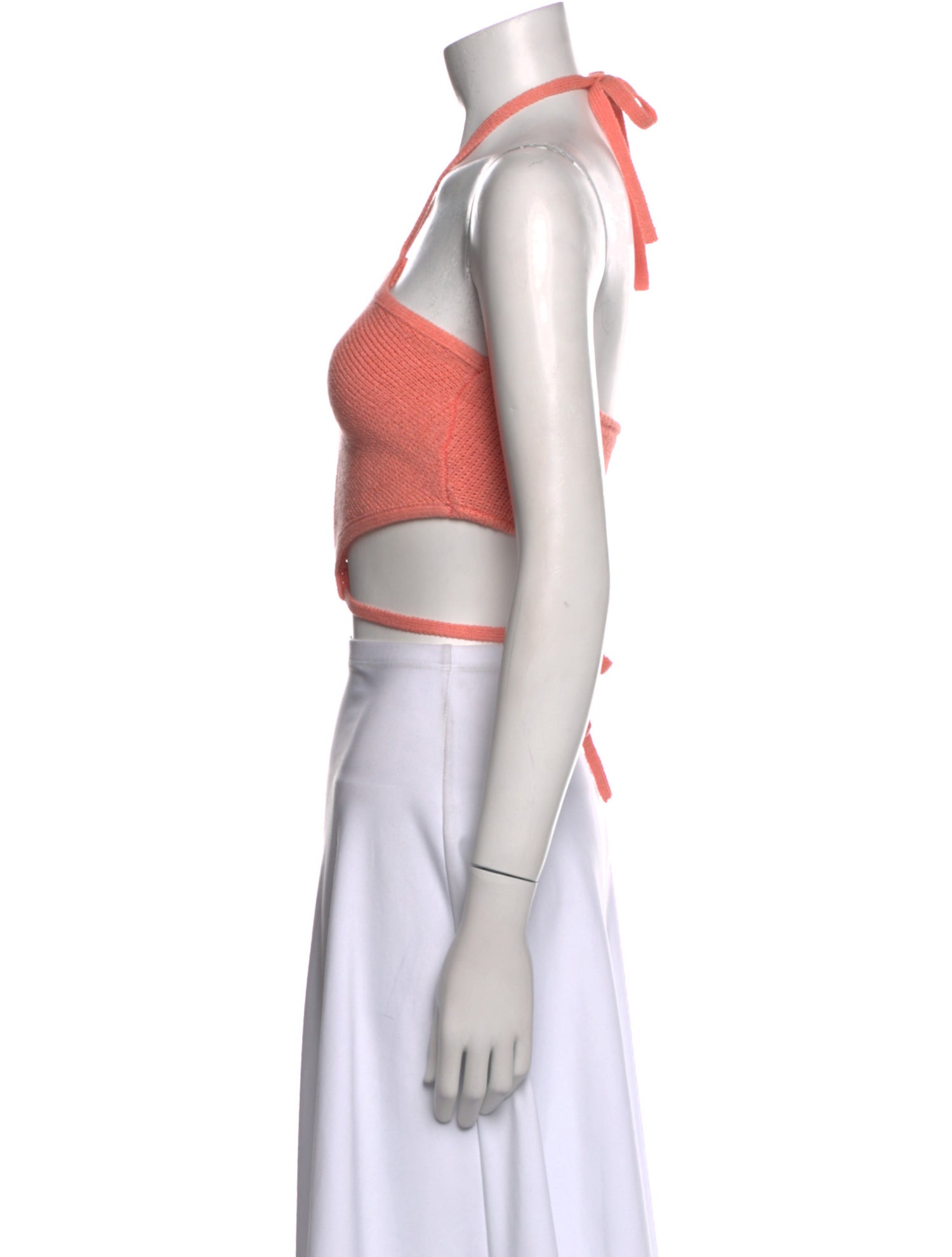 Cult Gaia Halterneck Sleeveless Crop Top