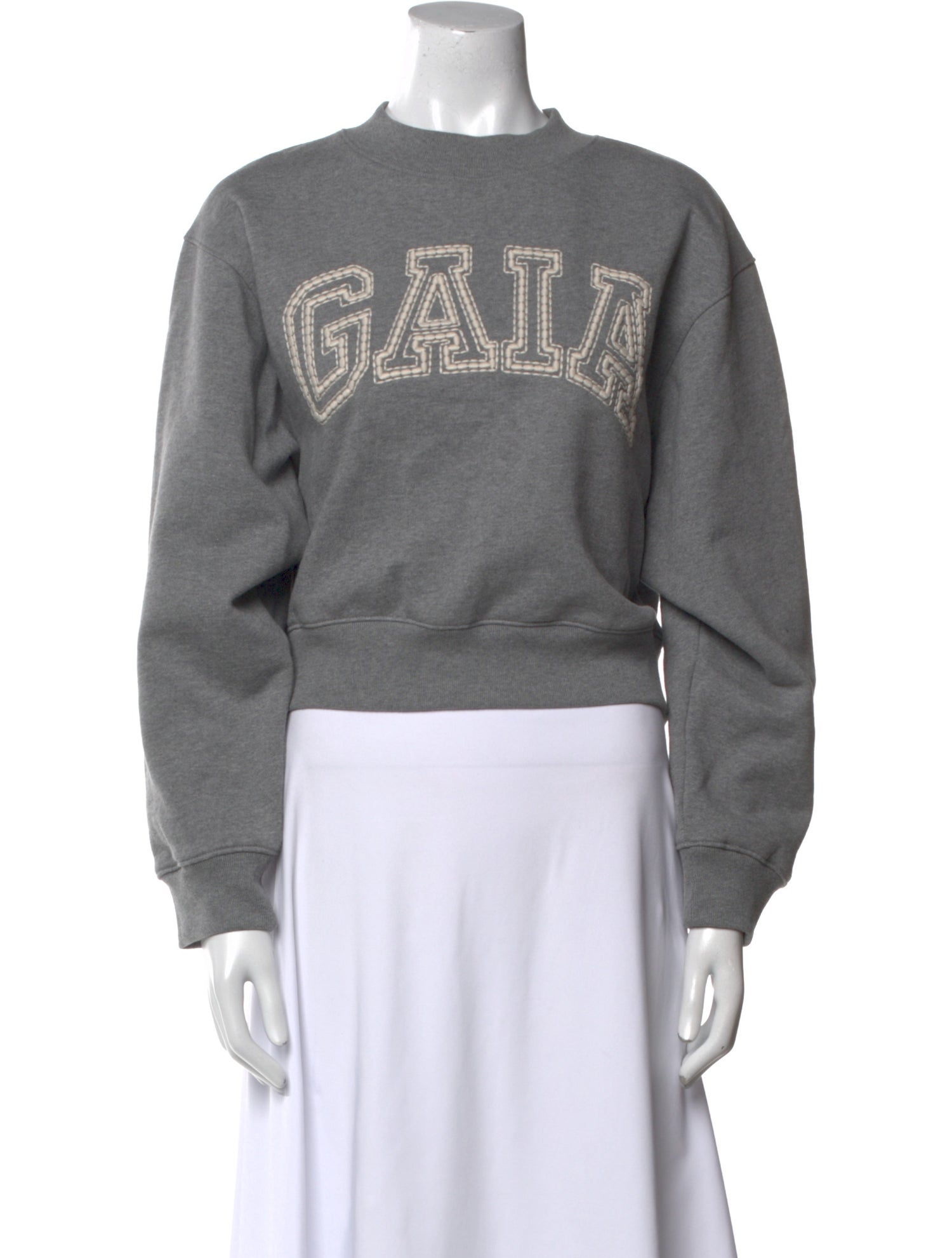 Cult Gaia Graphic Print Crew Neck Sweatshirt