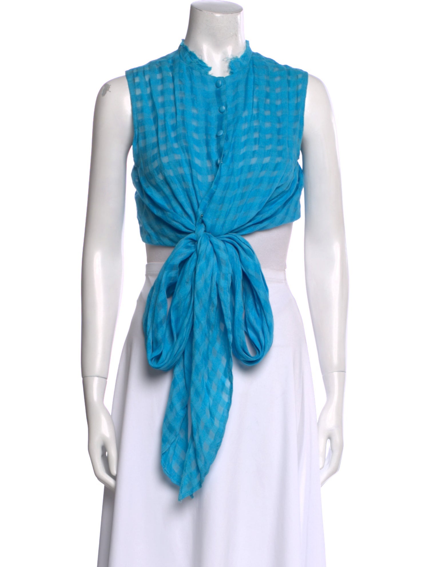 Cult Gaia Printed Crew Neck Top