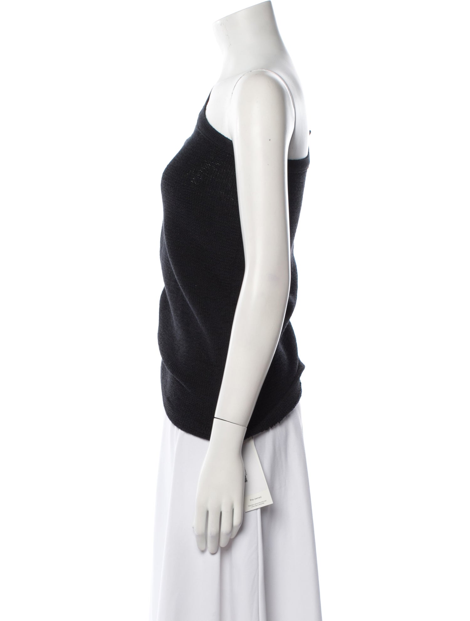 Cult Gaia One-Shoulder Sleeveless Crop Top