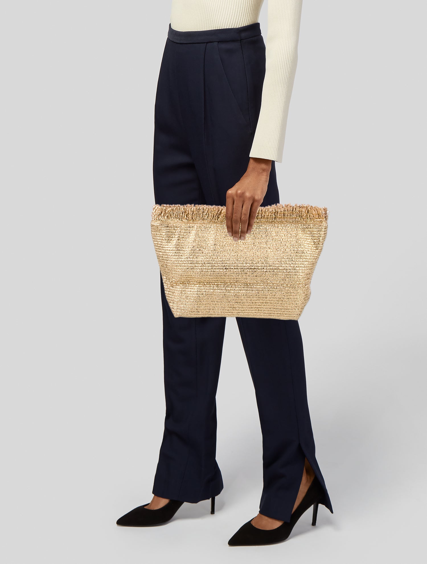 Cult Gaia Raffia Minaudière