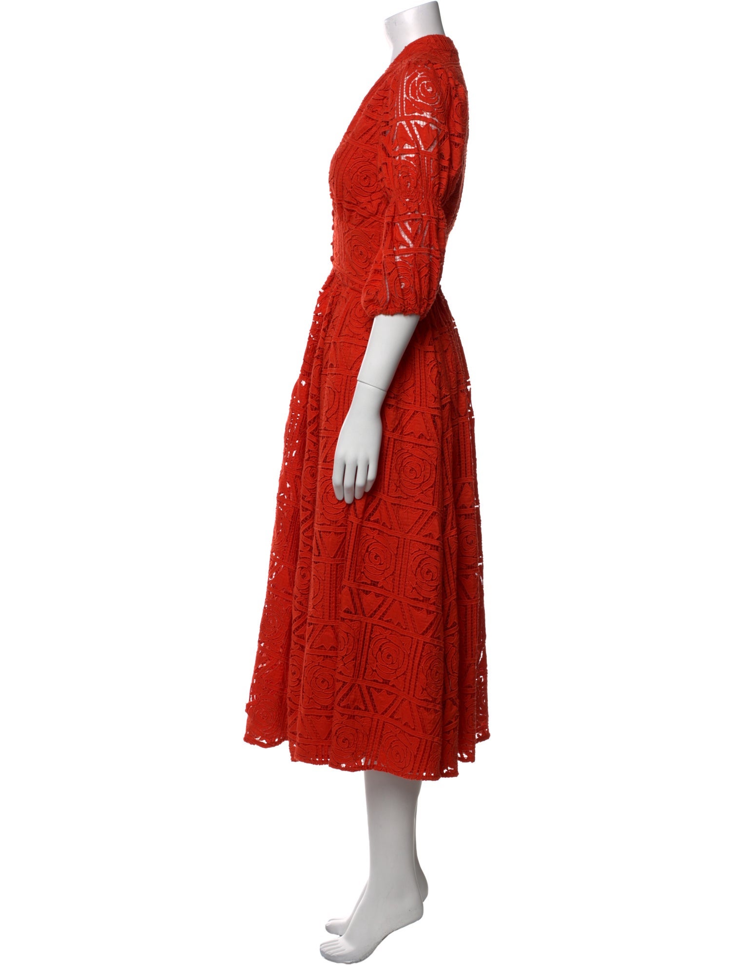 Cult Gaia Lace Pattern Midi Length Dress