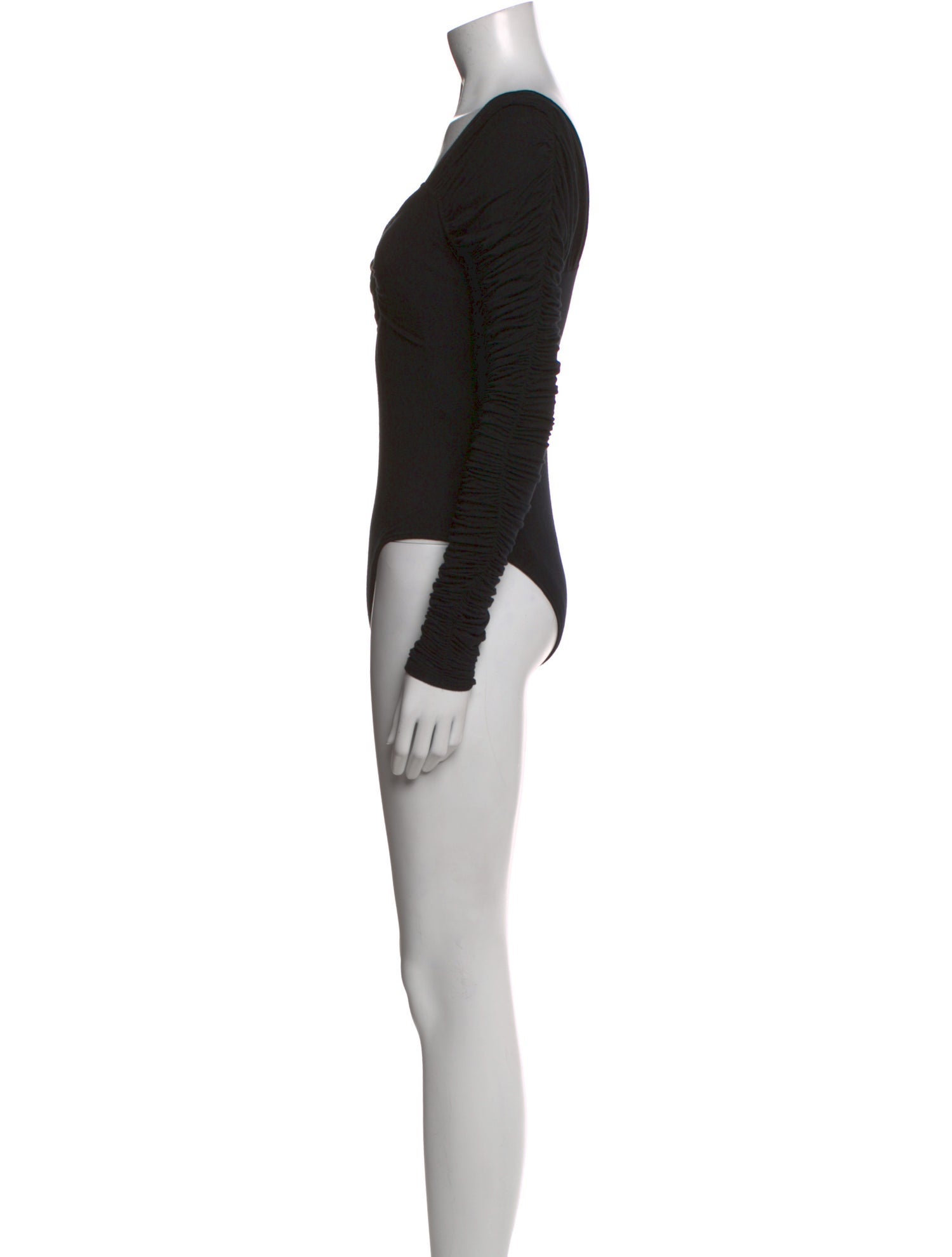 Cult Gaia Square Neckline Long Sleeve Bodysuit
