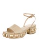 Cult Gaia Raffia Studded Accents Sandals