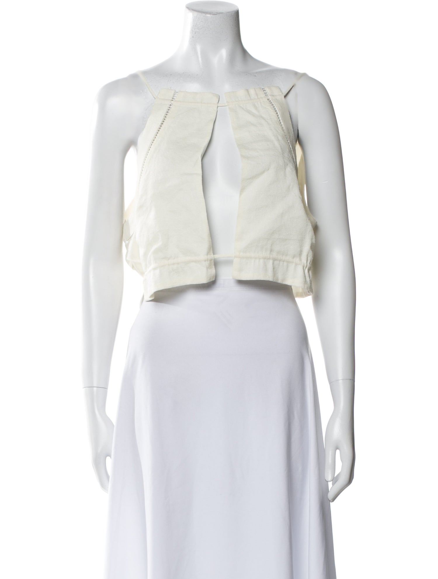 Cult Gaia Square Neckline Sleeveless Crop Top