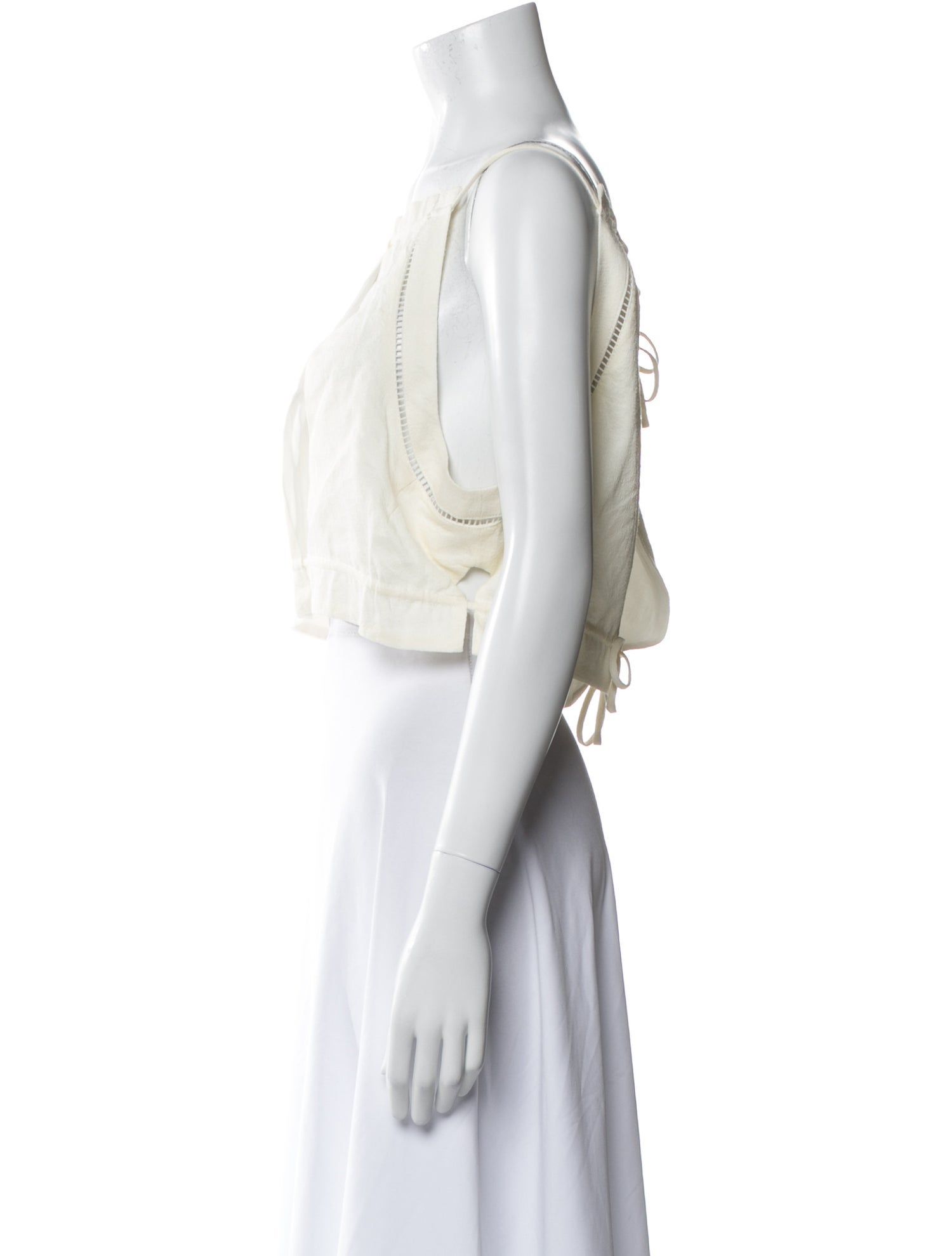 Cult Gaia Square Neckline Sleeveless Crop Top