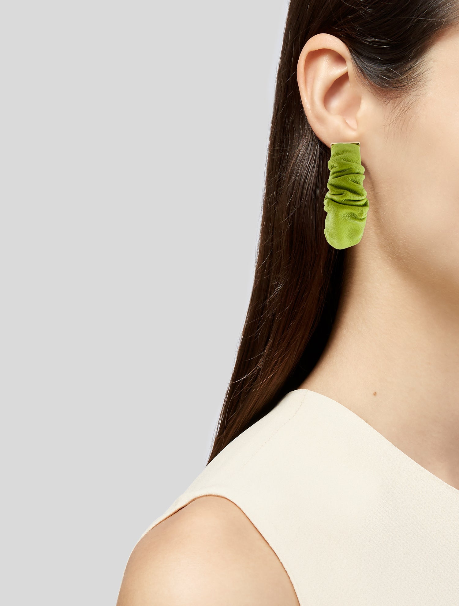 Cult Gaia Leather Sanura Hoop Earring