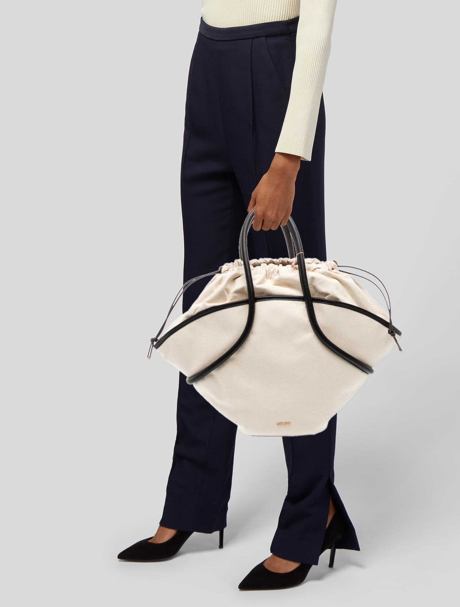Cult Gaia Canvas Shoulder Bag