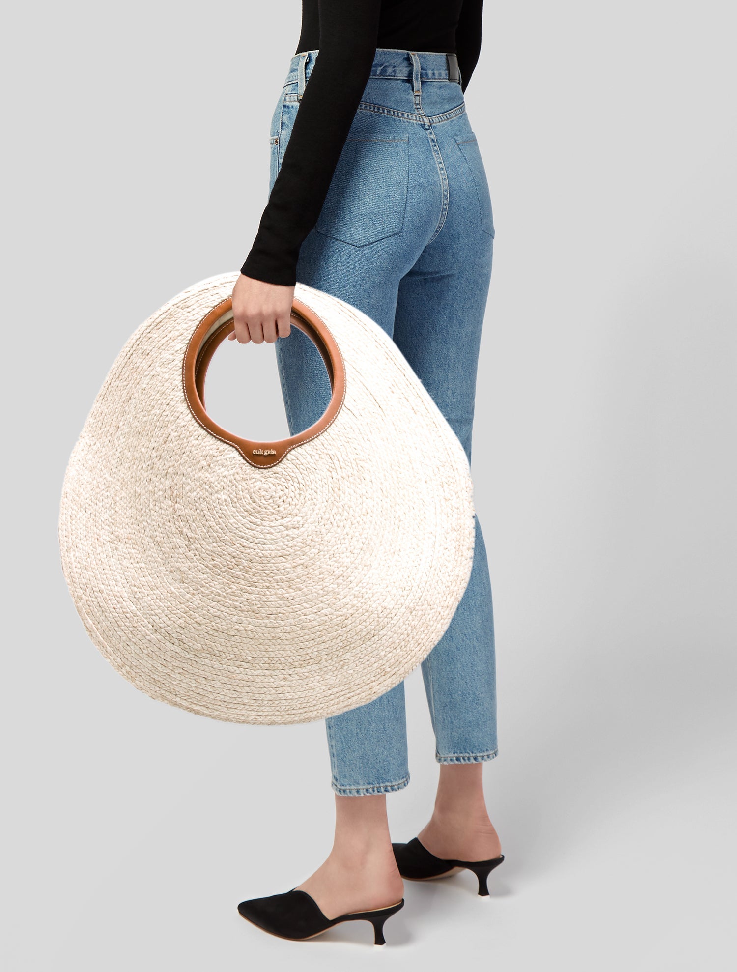 Cult Gaia Straw Top Handle Bag