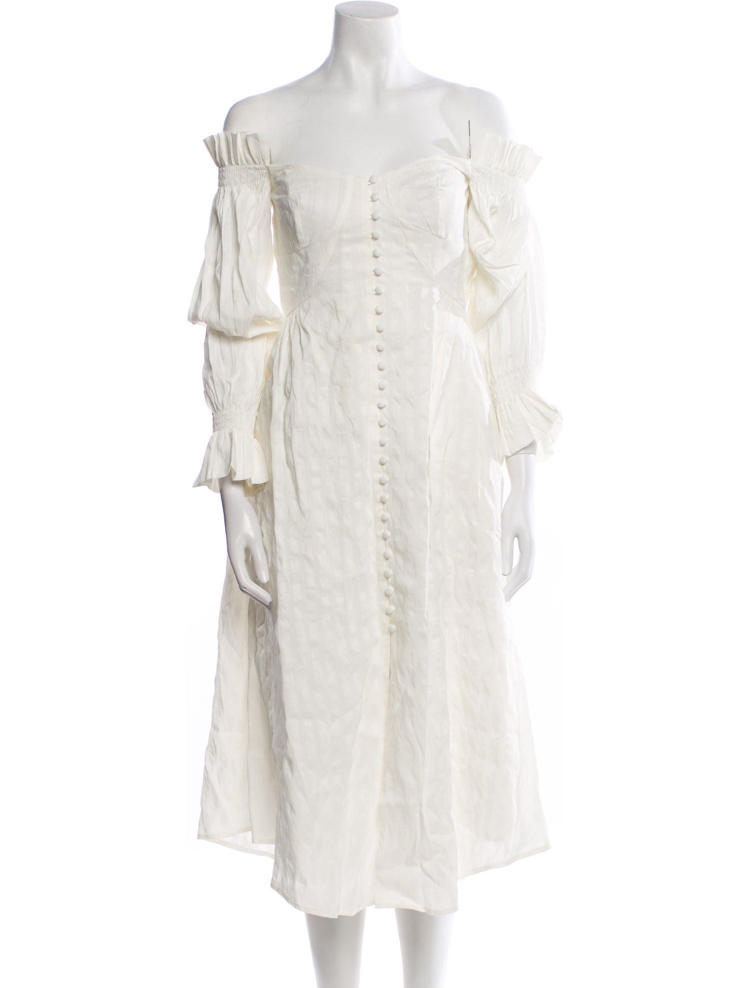 Cult Gaia Off-The-Shoulder Midi Length Dress