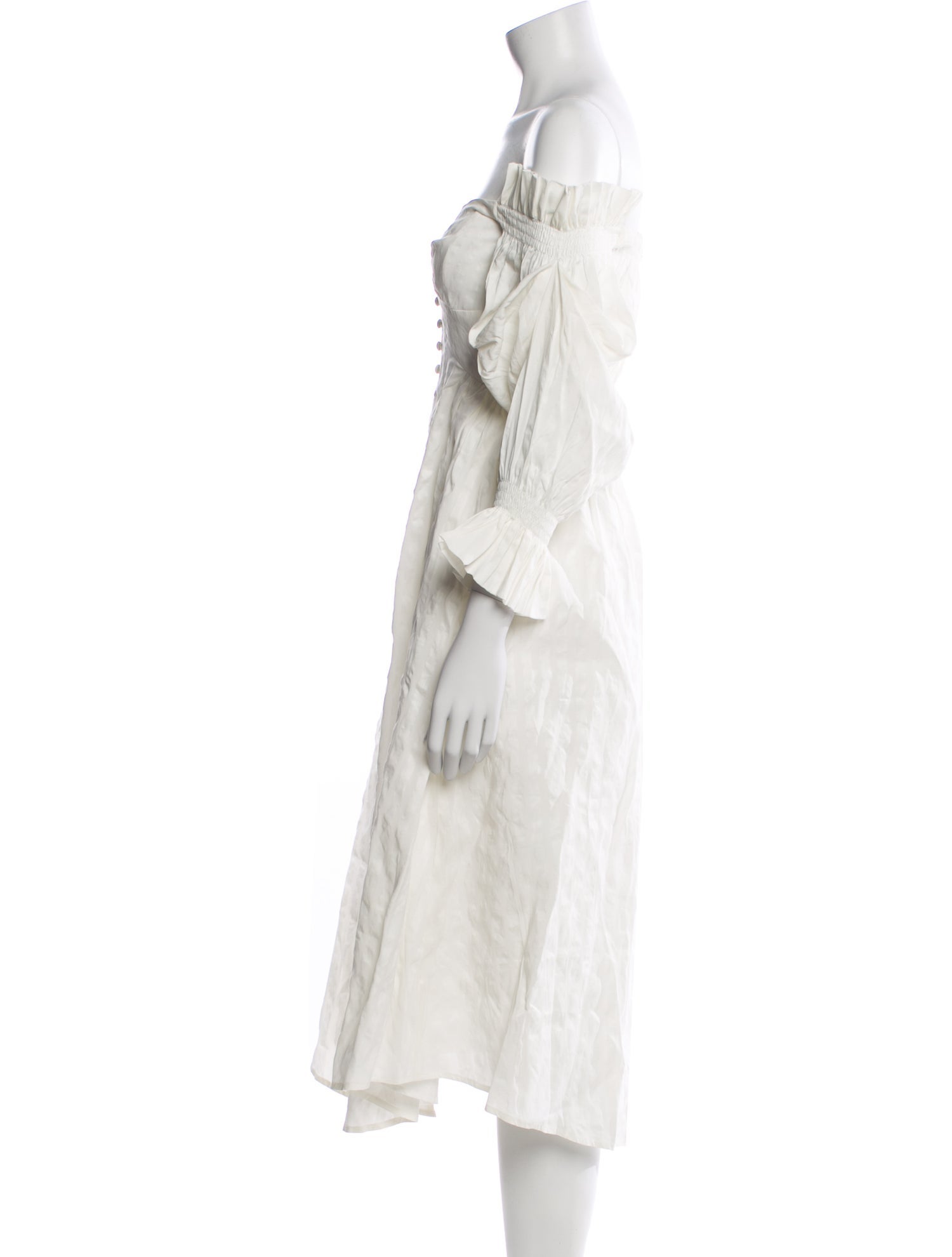 Cult Gaia Off-The-Shoulder Midi Length Dress