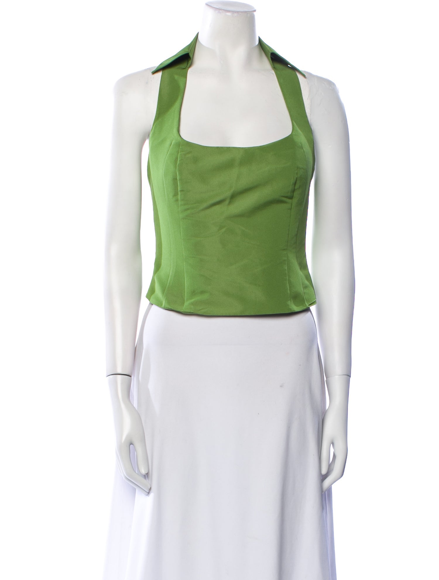 Cult Gaia Halterneck Sleeveless Crop Top