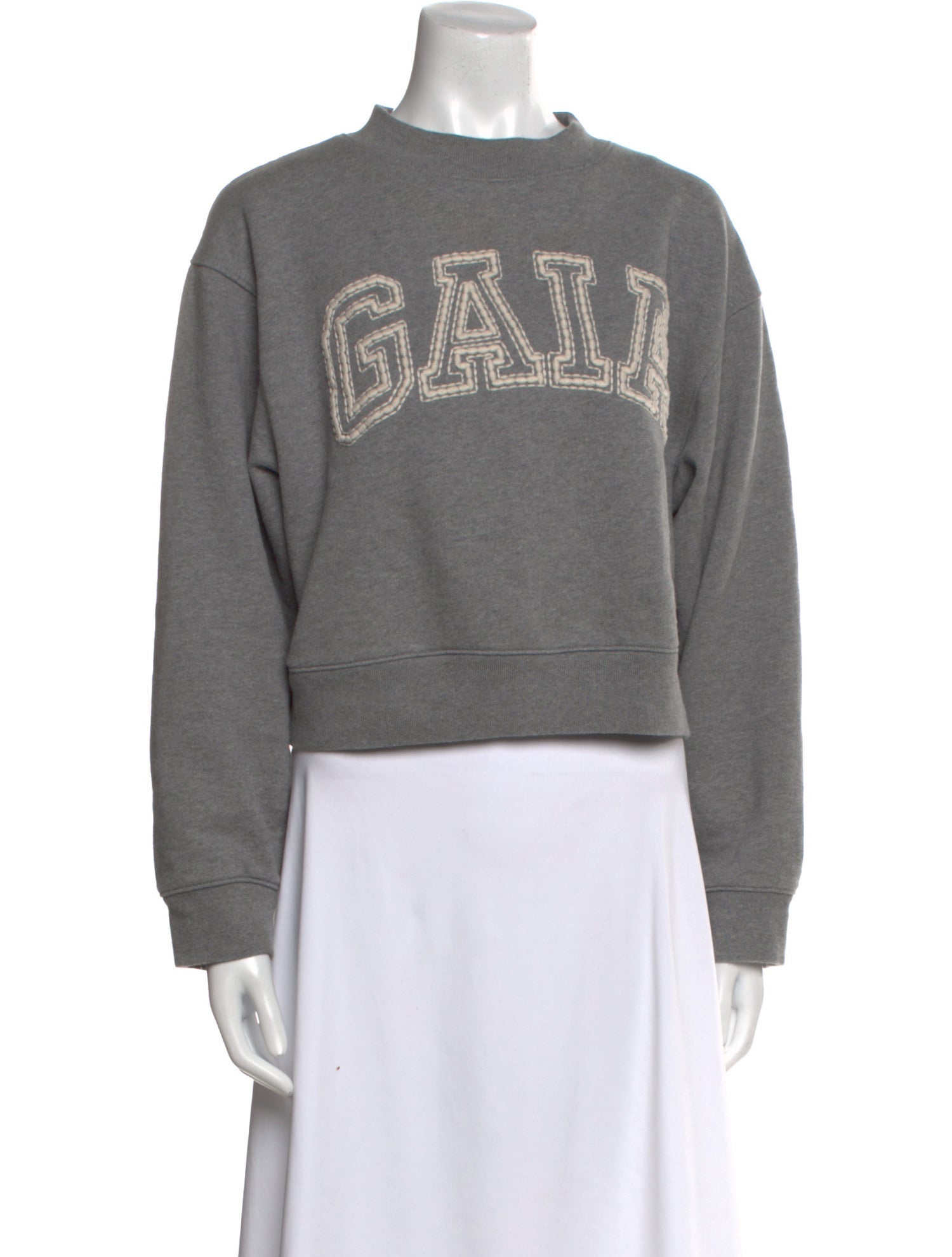 Cult Gaia Graphic Print Crew Neck Sweatshirt