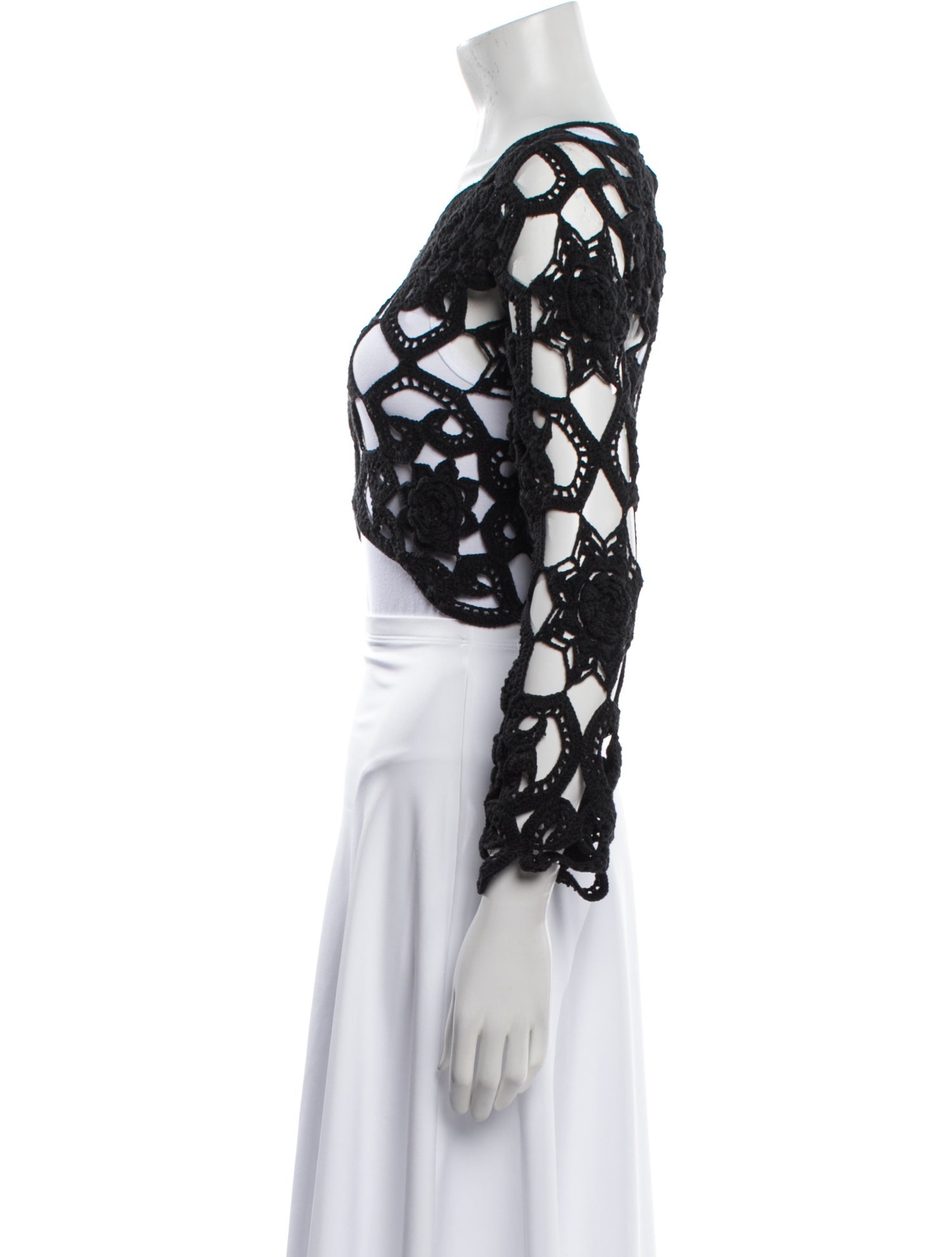 Cult Gaia Floral Print Cowl Neck Sweater