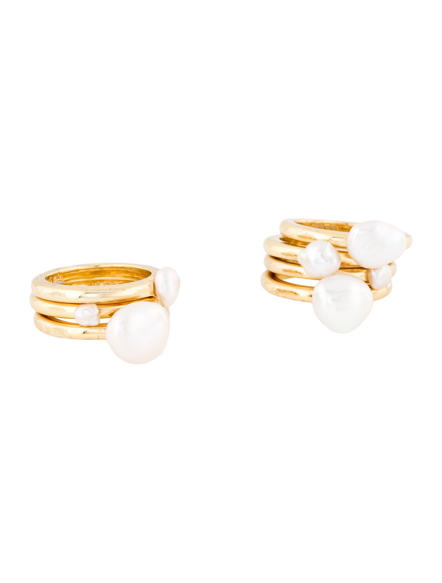 Cult Gaia Pearl Irma Band Ring Set