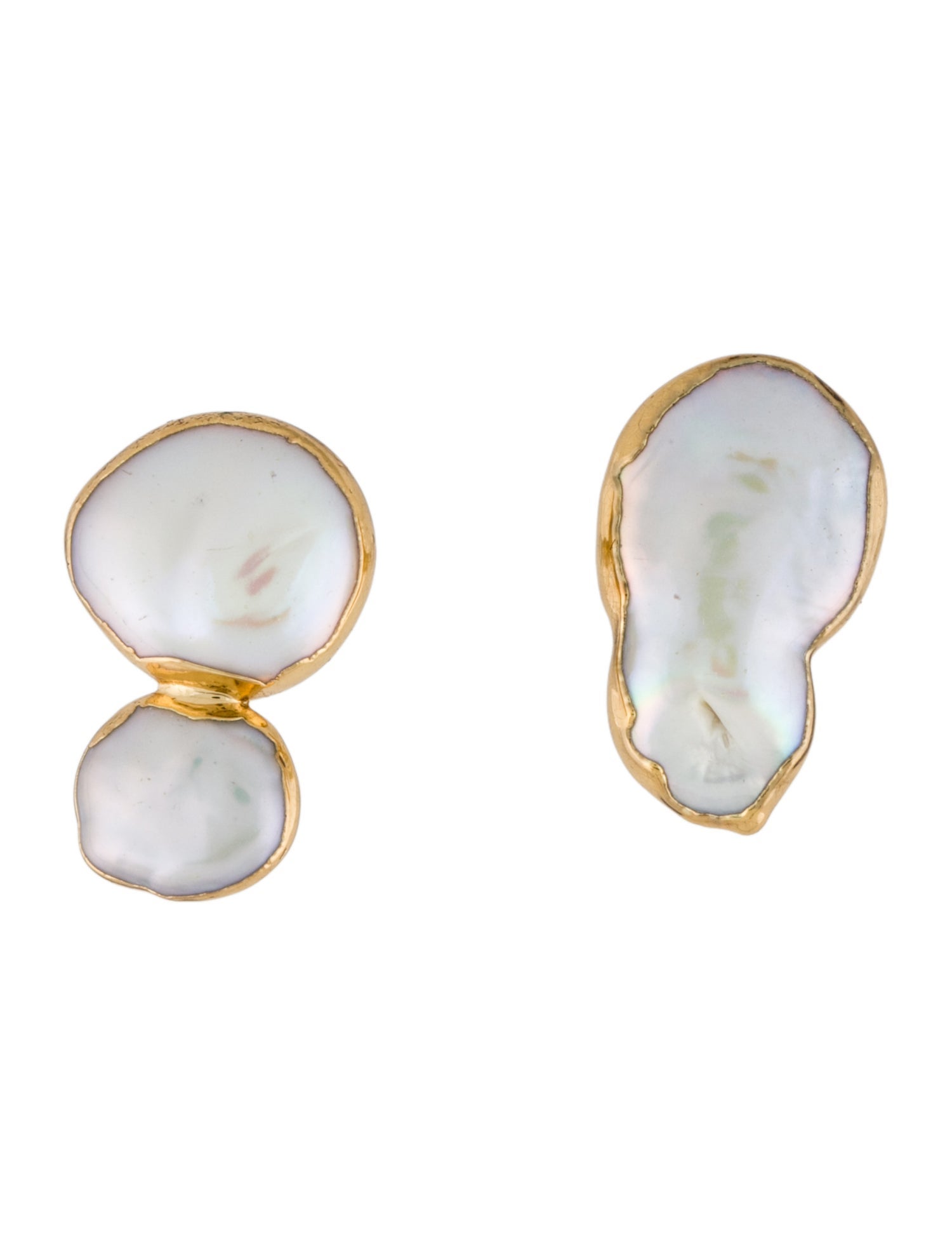 Cult Gaia Pearl Mina Mismatched Stud Earrings