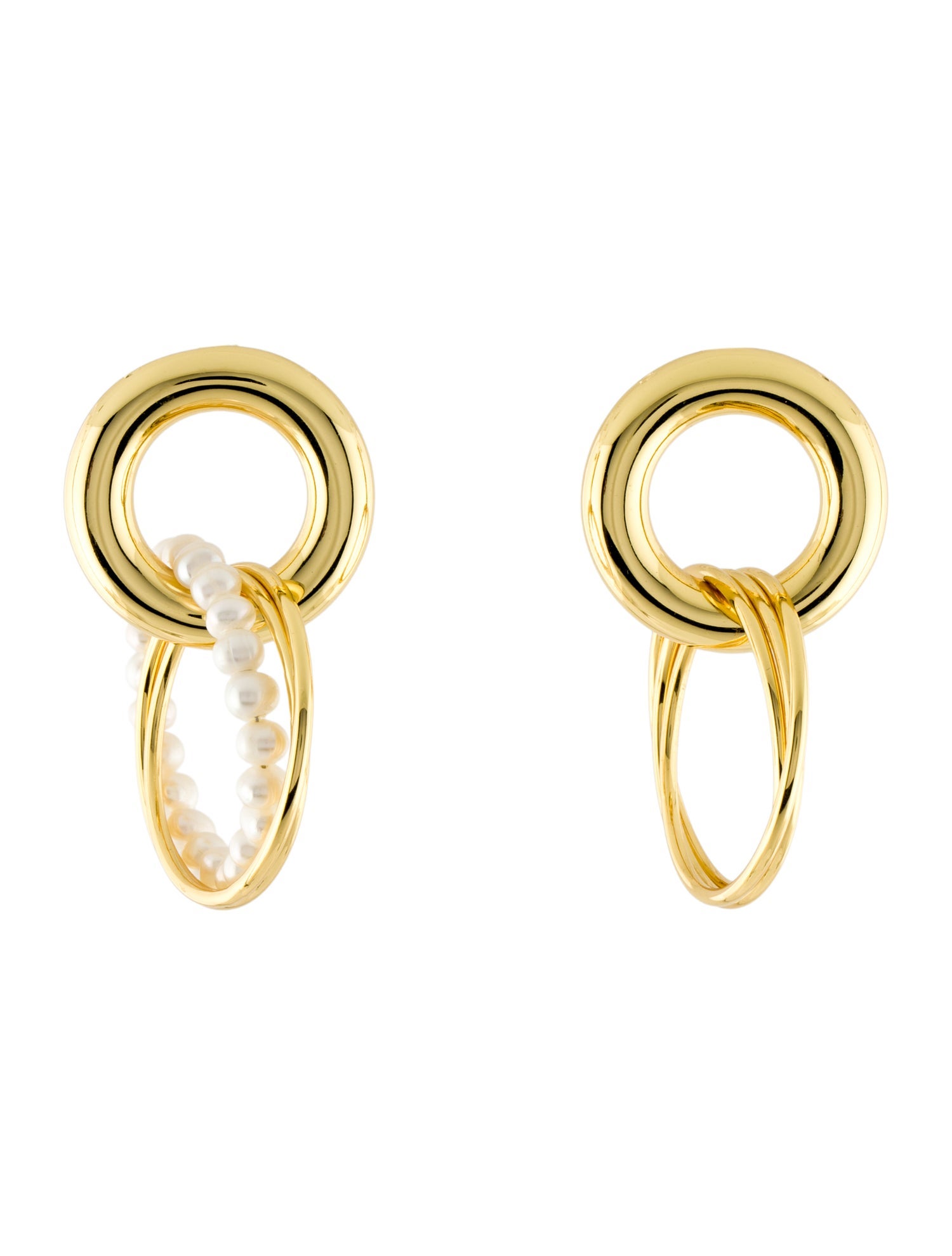 Cult Gaia Pearl Fabian Mismatched Drop Earrings