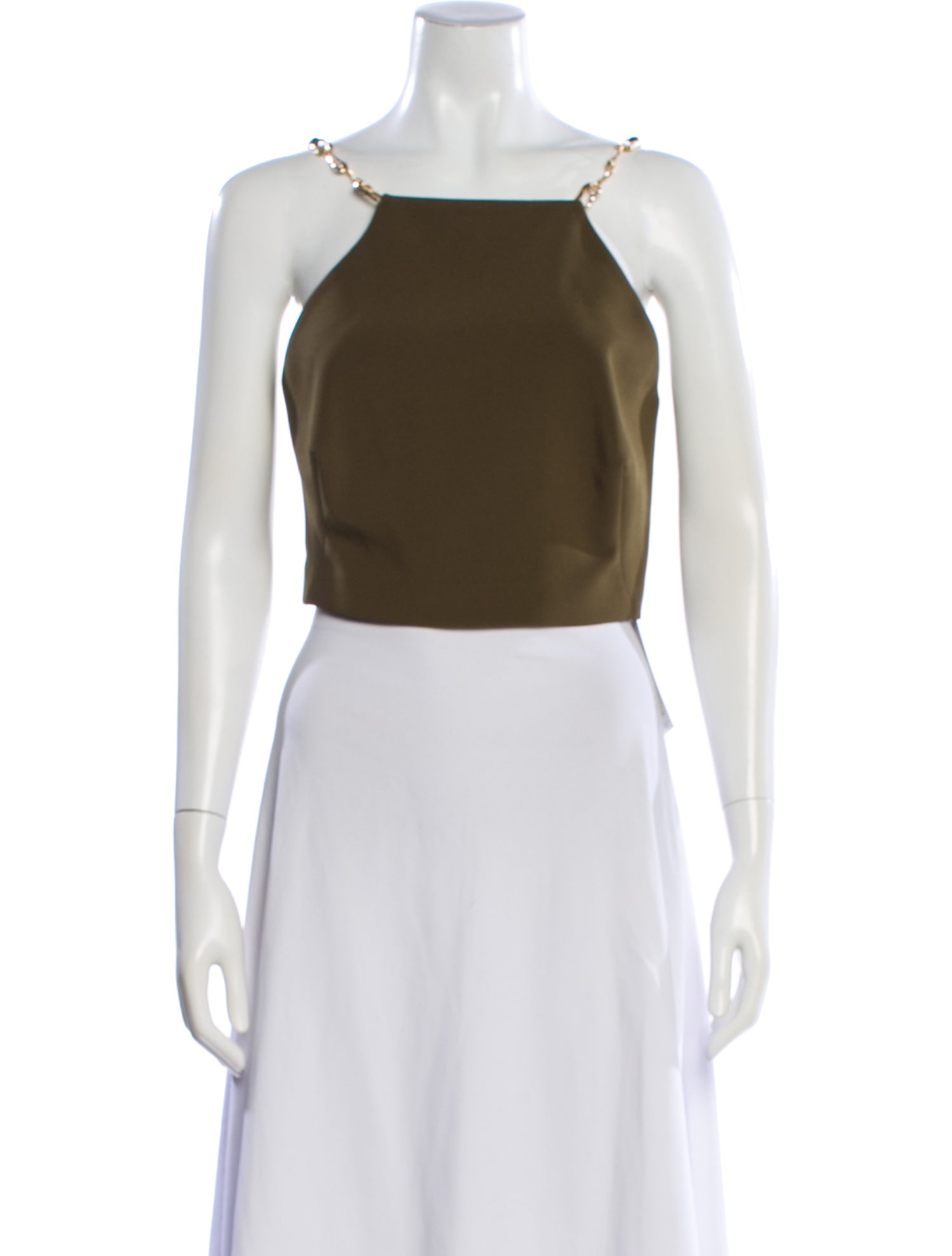 Cult Gaia Square Neckline Sleeveless Crop Top