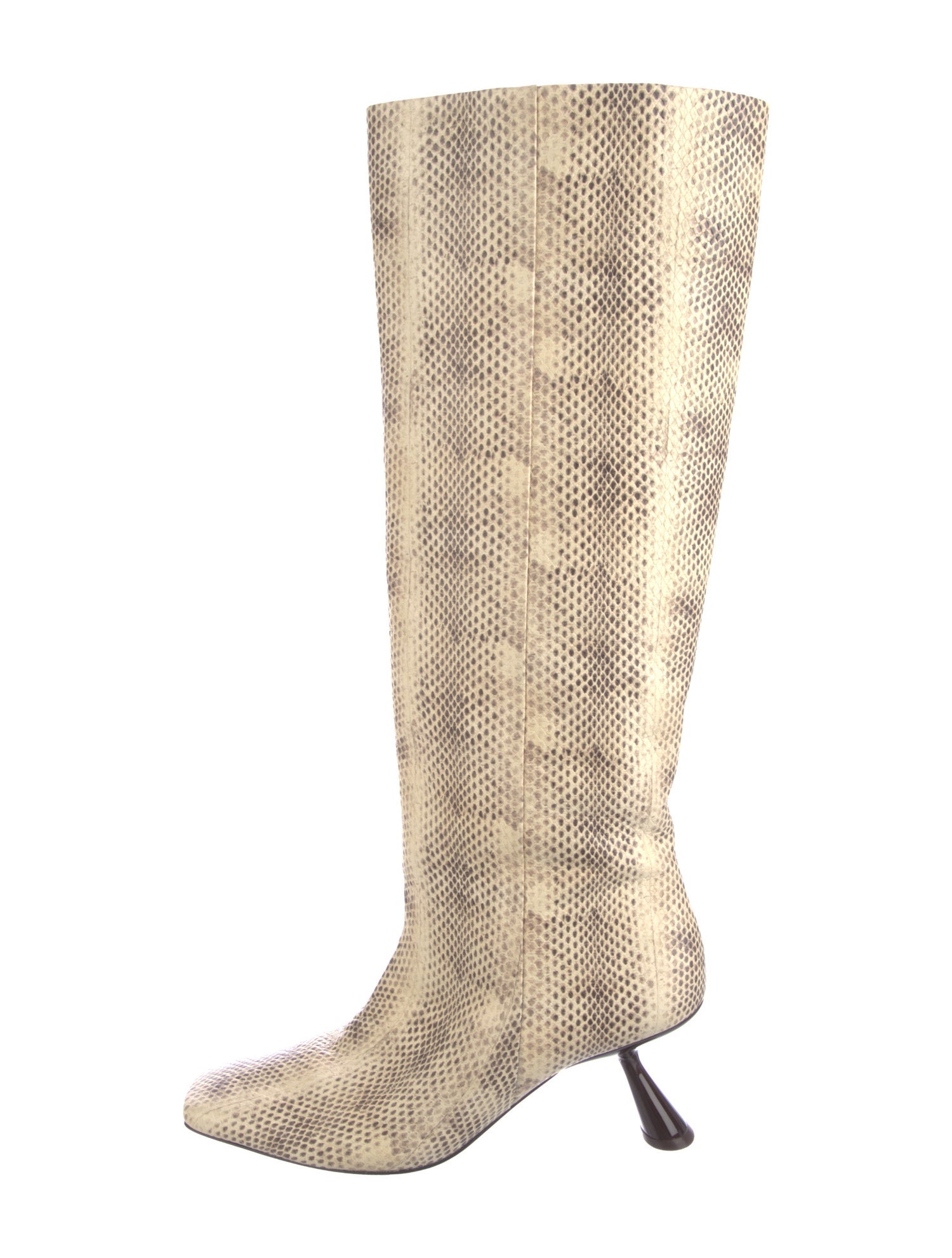 Cult Gaia Leather Animal Print Boots