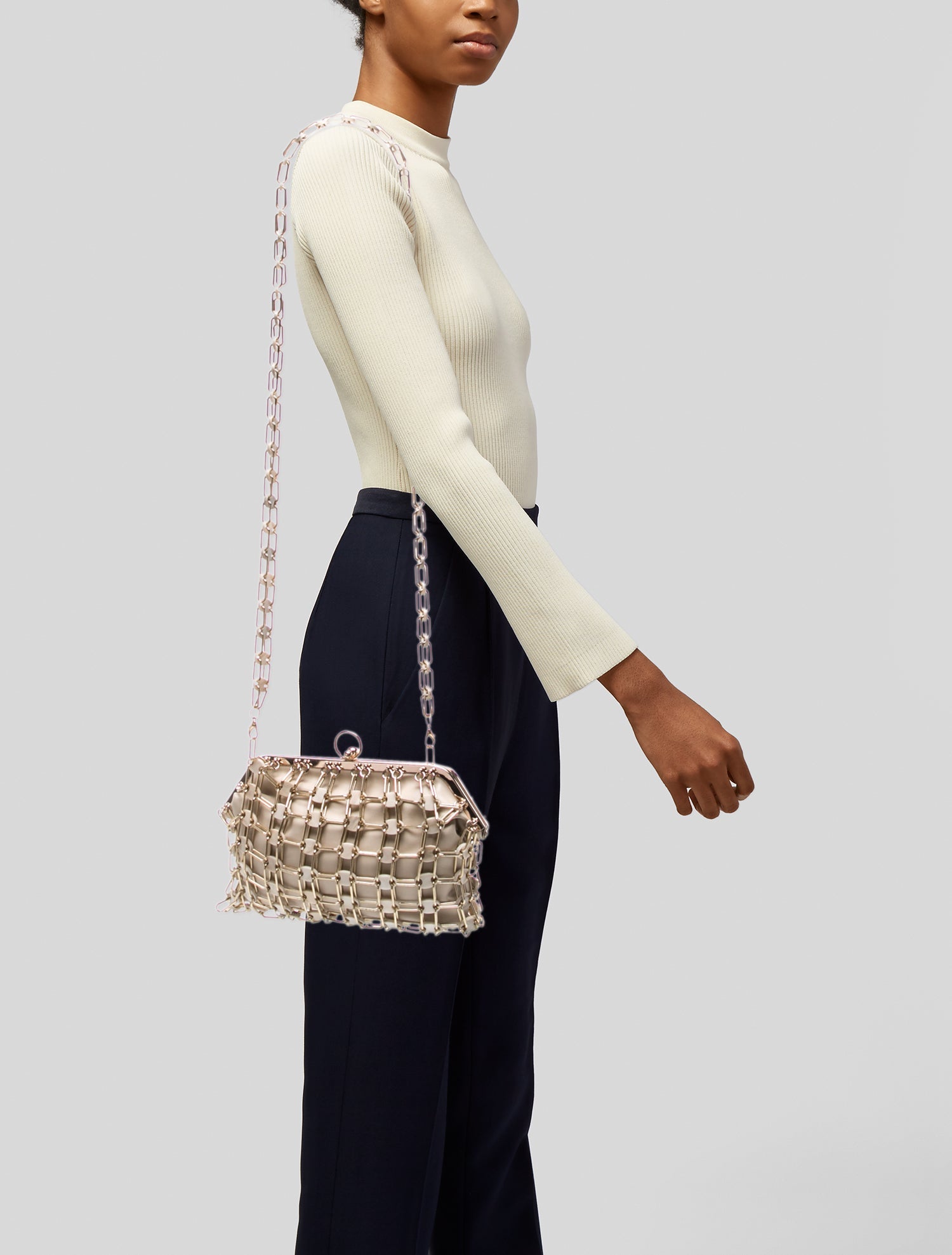 Cult Gaia Leather Clutch