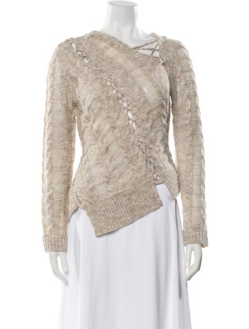 Pre-owned Cult Gaia Asymmetrical Sweater In Neutral