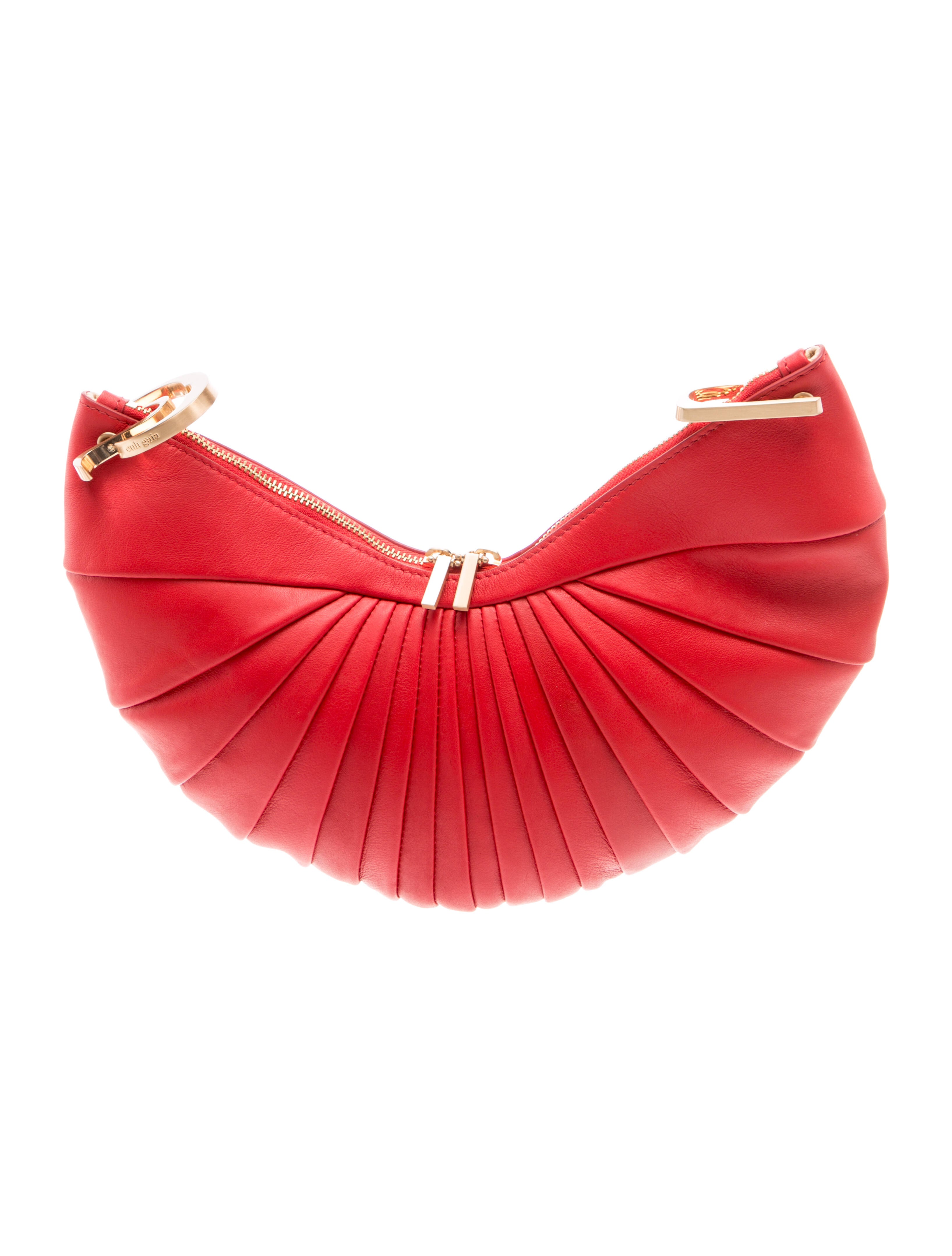 Cult Gaia Leather Clutch