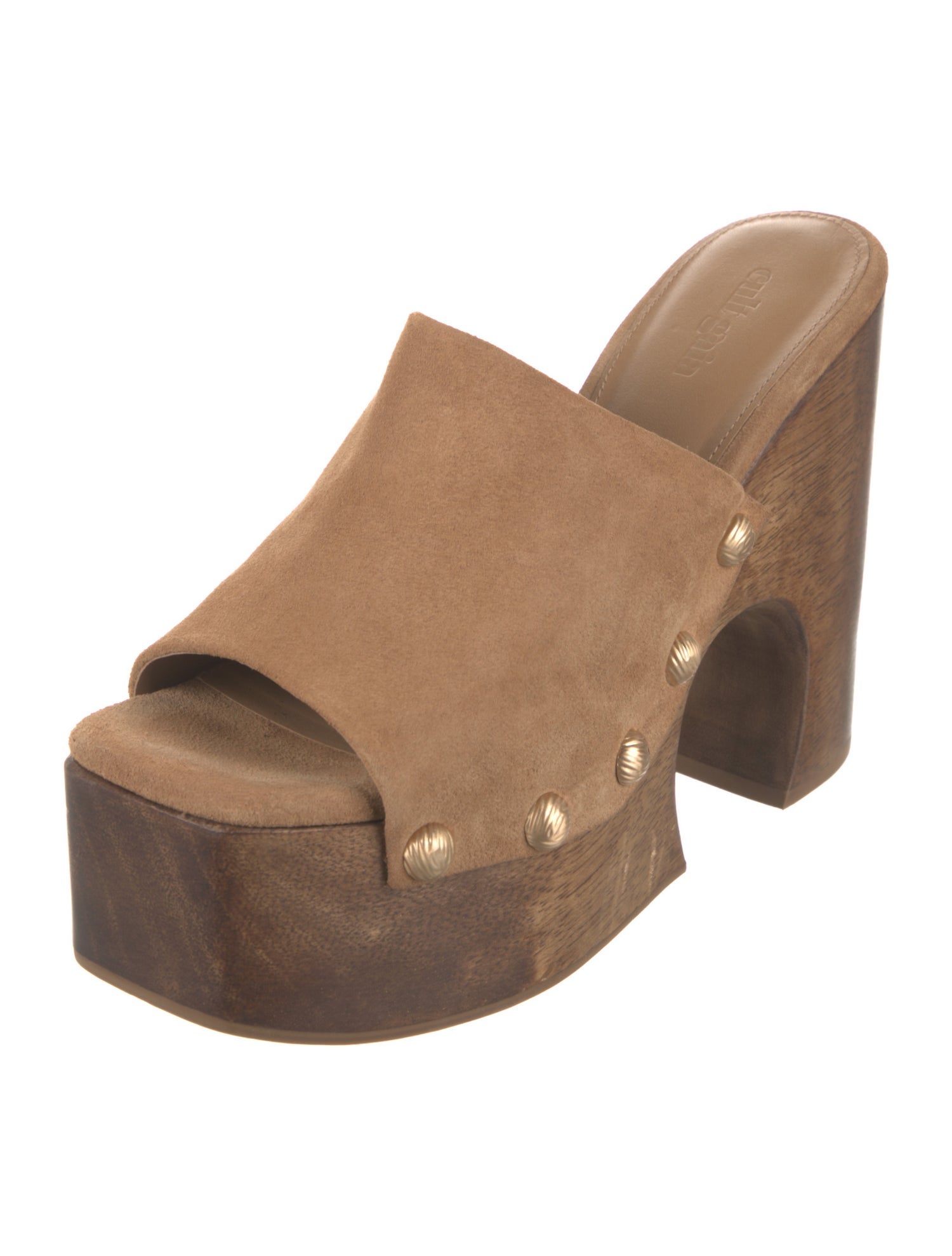 Cult Gaia Suede Studded Accents Mules