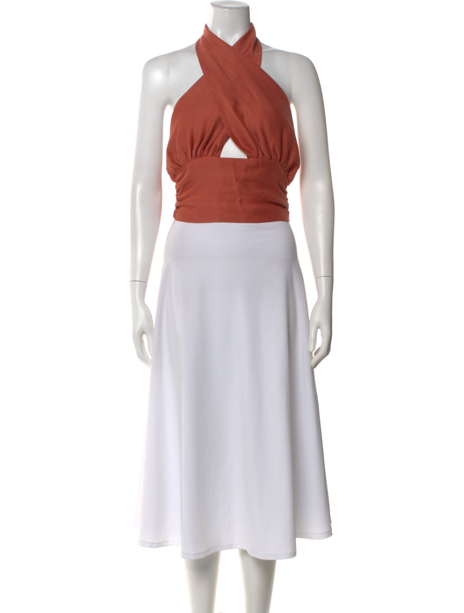 Cult Gaia Halterneck Sleeveless Crop Top