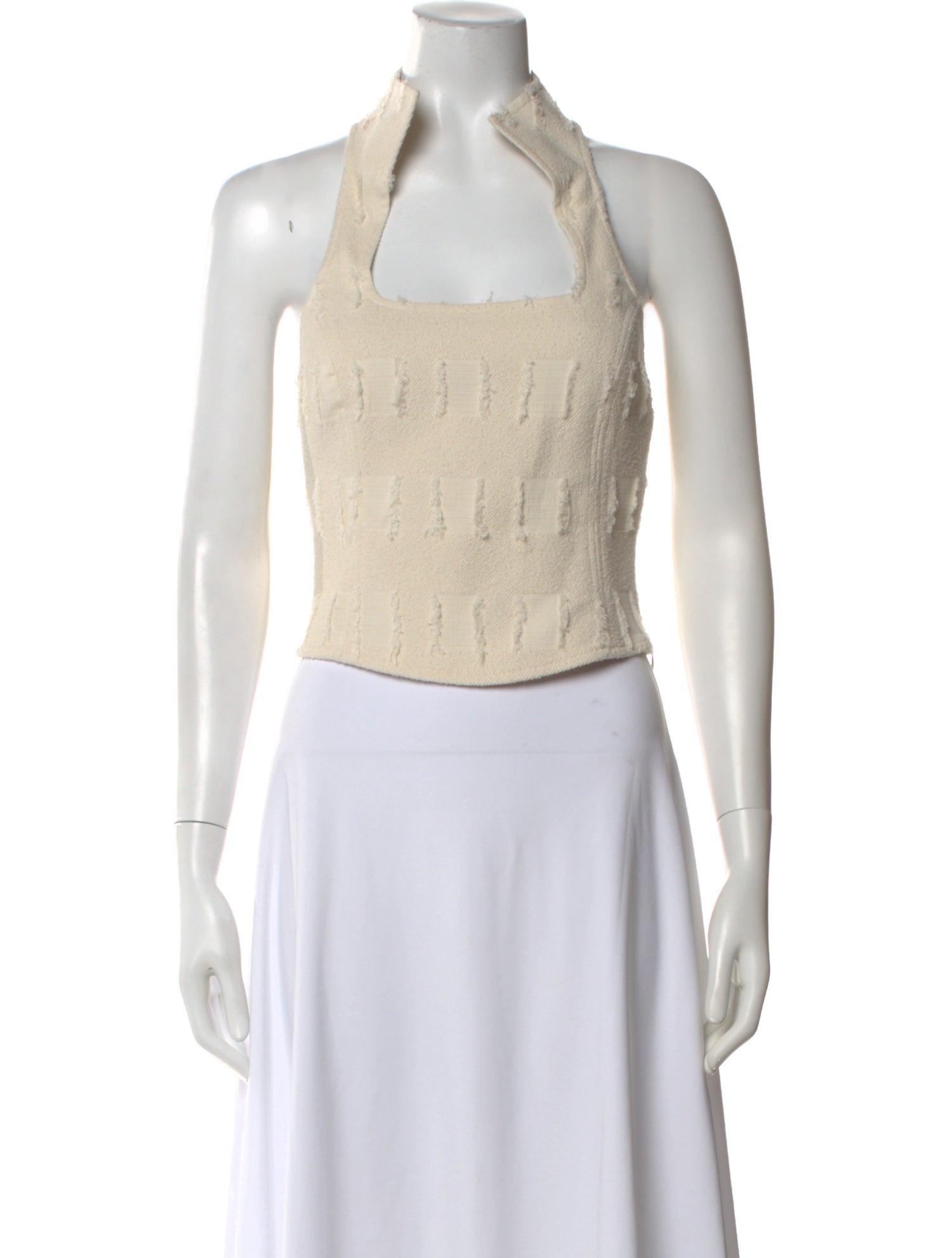 Cult Gaia Halterneck Sleeveless Crop Top