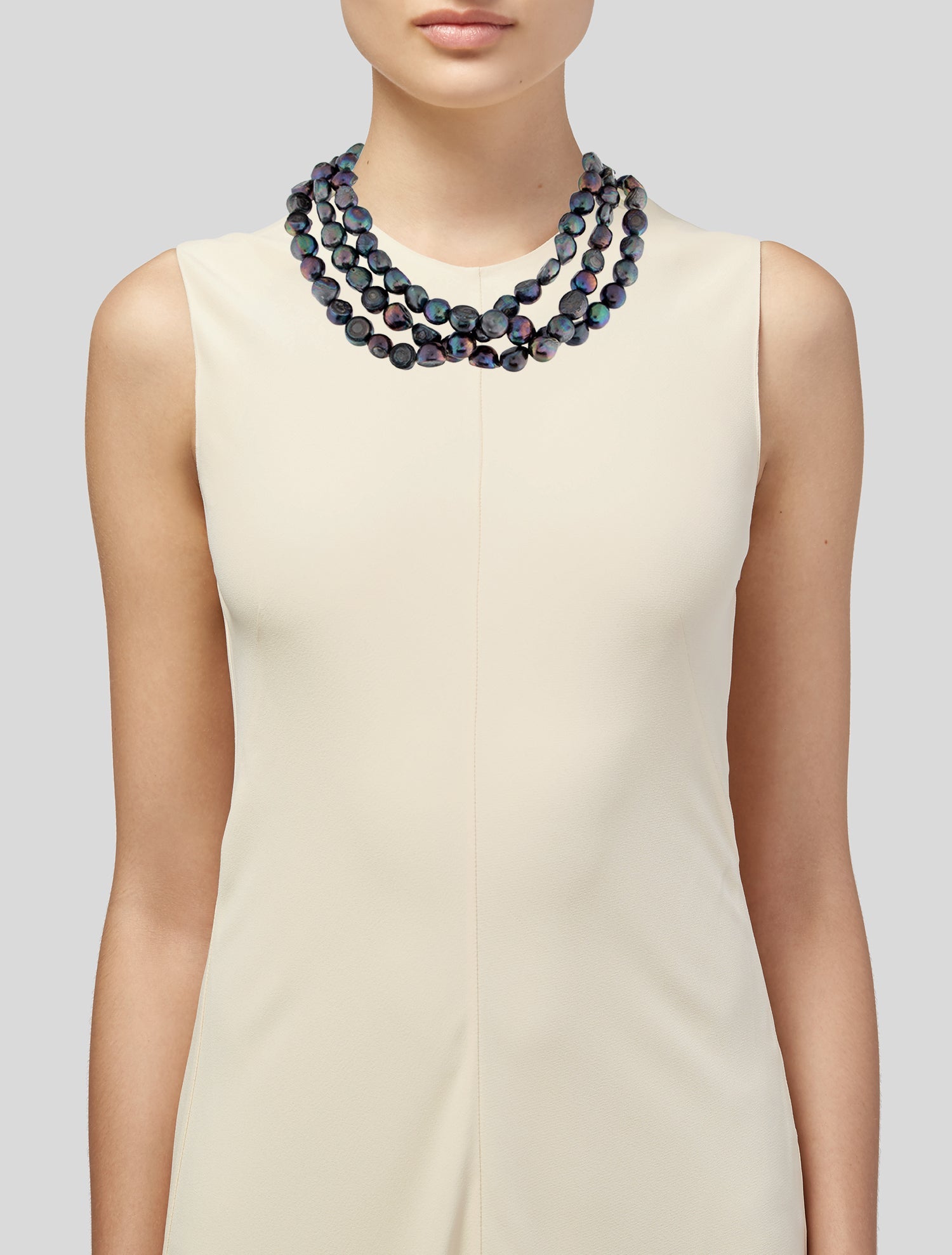 Cult Gaia Pearl Nora Choker Multistrand Necklace