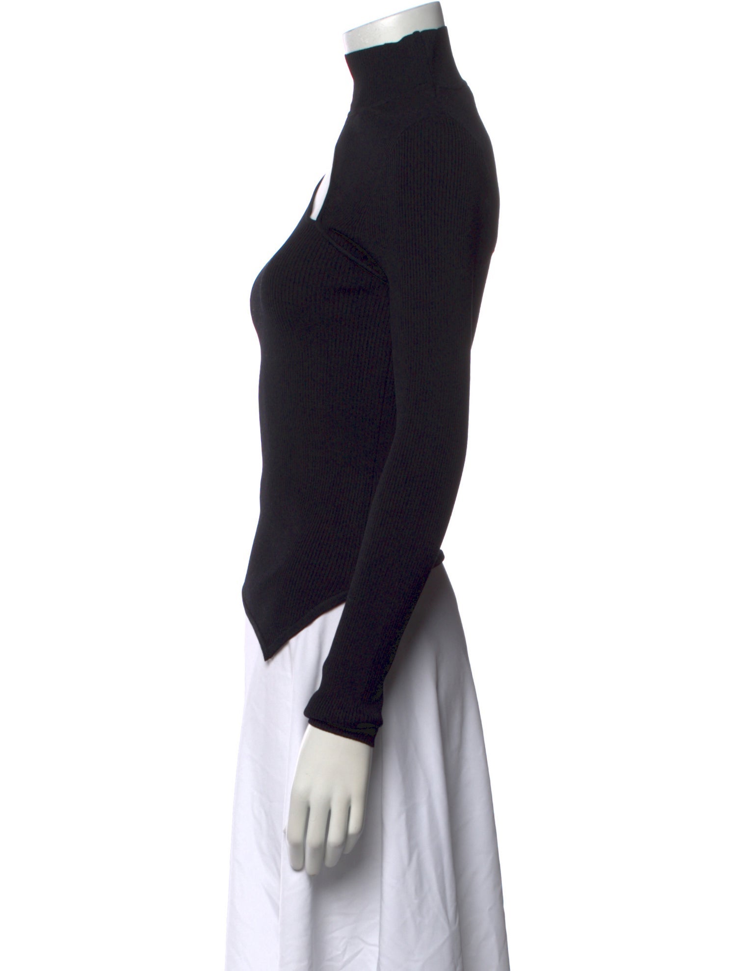 Cult Gaia Asymmetrical Long Sleeve Top