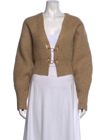Pre-owned Cult Gaia V-neck Sweater In Neutrals
